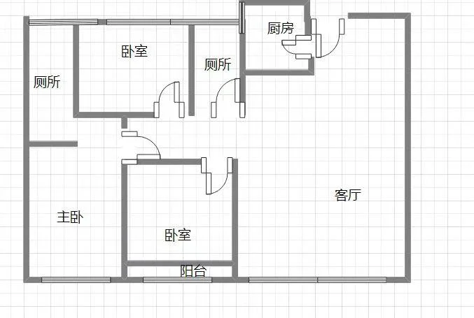 房屋平面图，展示布局与特色。关键字:房屋平面图 布局 特色